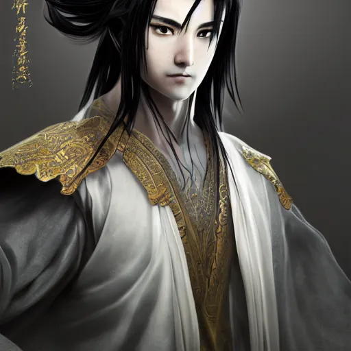 an immortal xianxia cultivator with long black hair as | Stable ...