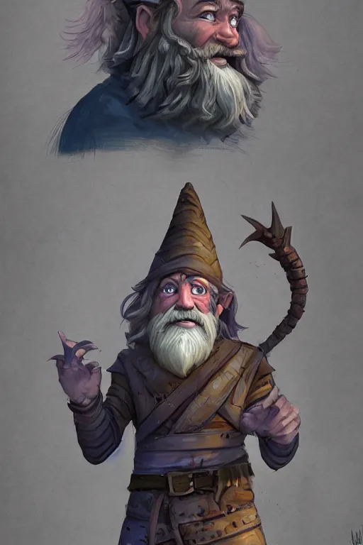 Prompt: % neldar ziltz %, male deep gnome illusionist, hd 4 k full color character concept art, photorealistic high detail matte character painting, dnd character illustration, character concept art, character art, hd, face portrait, high detail, character concept art by wayne reynolds, character concept art by steve prescott, character art by angus mcbride.