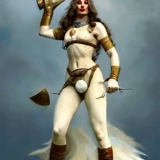 Prompt: ( ( ( full length portrait of a white dollface persian, halberd, breastplate ) ) ), d & d, tyler jacobson, greg rutkowski, frank frazetta, alexandre chaudret, boris vallejo, michael whelan, miro petrov, magali villeneuve, donato giancola