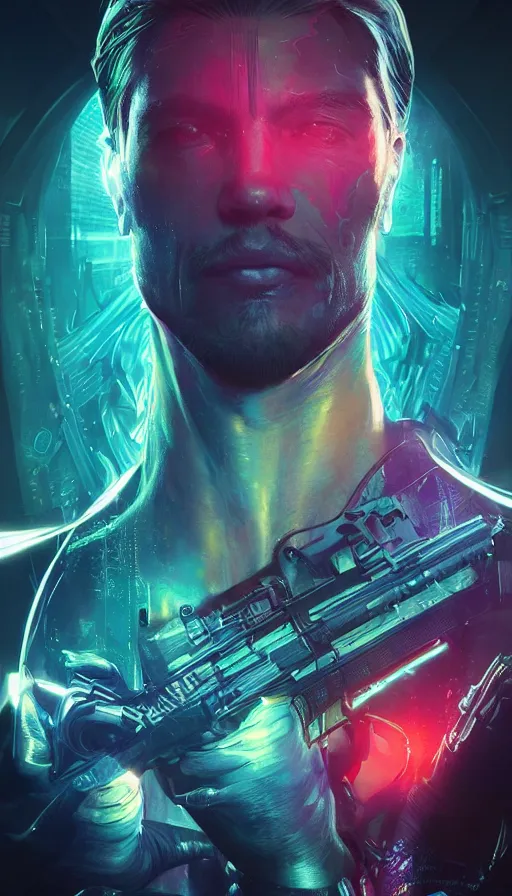 Image similar to altered carbon, neon, fibonacci, sweat drops, insane, intricate, highly detailed, digital painting, artstation, concept art, smooth, sharp focus, illustration, Unreal Engine 5, 8K, art by artgerm and greg rutkowski and alphonse mucha