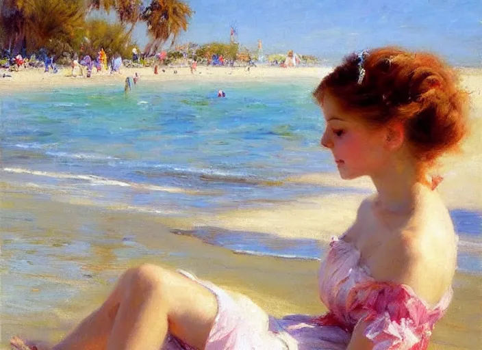 Image similar to sunny spring day at the beach by vladimir volegov and alexander averin and delphin enjolras and daniel f. gerhartz