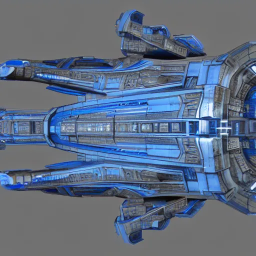 Prompt: blueprint of a spaceship, detailed, unreal engine