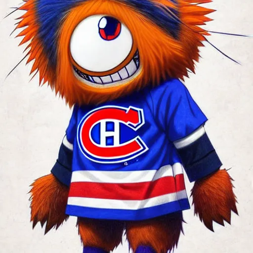 Image similar to anime Portrait of Youppi the Habs Montreal Canadiens Mascot as a very cute powerful and friendly pokemon, highly detailed anime, smooth, sharp focus, dynamic lighting, intricate, trending on ArtStation, illustration pokemon, art by WLOP