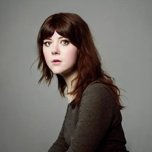 Image similar to a masterpiece portrait photo of a beautiful young woman who looks like a manic pixie dream girl mary elizabeth winstead, symmetrical face