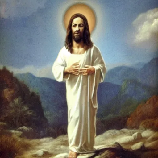 Image similar to a photograph of jesus