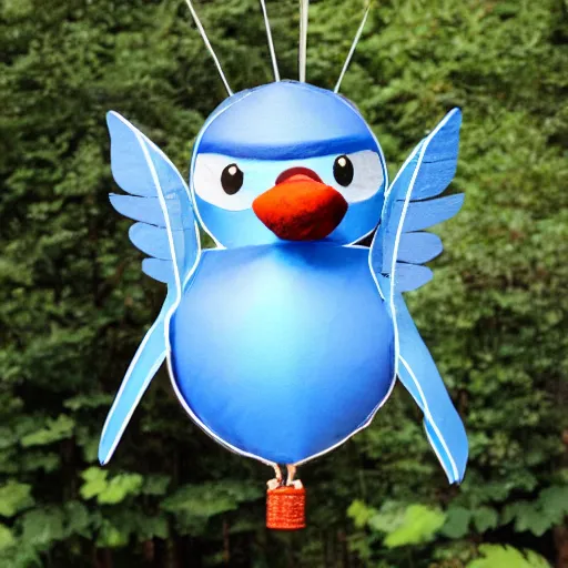 Image similar to air balloon shaped like a blue jay