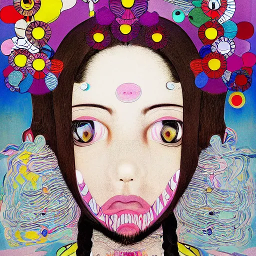 Image similar to a surreal portrait of a girl by takashi murakami