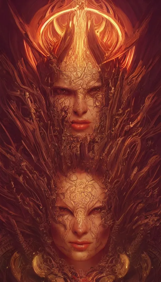 Image similar to demons, fame of thrones, lord of daggers, neon, fibonacci, sweat drops, insane, intricate, highly detailed, digital painting, artstation, concept art, smooth, sharp focus, illustration, Unreal Engine 5, 8K, art by artgerm and greg rutkowski and alphonse mucha