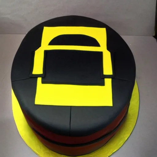 Prompt: daft punk themed cake