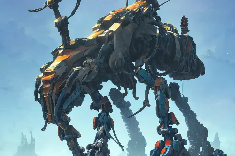 Image similar to longleg machine mecha animal beast robot of horizon forbidden west horizon zero dawn bioluminiscence, behance hd by jesper ejsing, by rhads, makoto shinkai and lois van baarle, ilya kuvshinov, rossdraws global illumination