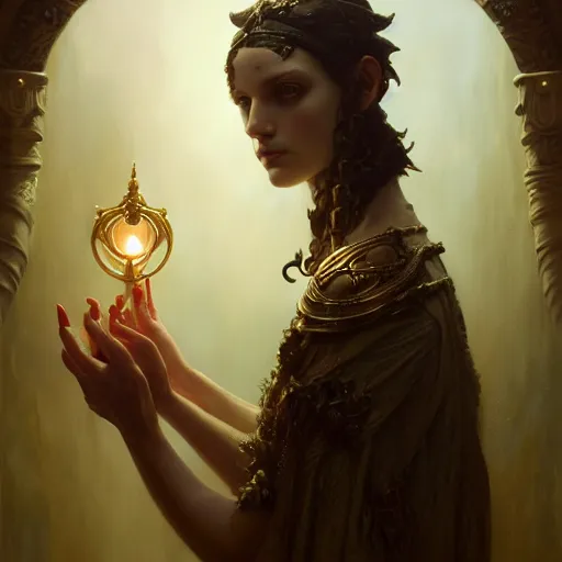 Image similar to priestess of cthulhu, studio light, photoreal, by jaime jones, tom bagshaw, lawrence alma - tadema, greg rutkowski, deviantart contest winner, fantasy art, daz 3 d, intricate, elegant, highly detailed, 8 k, digital painting, concept art, sharp focus, illustration, golden ratio,