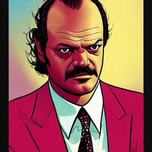 Prompt: kelsey grammer retro minimalist portrait by jean giraud, moebius starwatcher comic, sharp, smooth face, 8 k