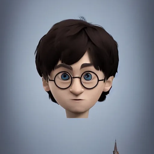 Image similar to Harry Potter profile picture by Pixar, asymmetrical, Organic Painting , Matte Painting, geometric shapes, hard edges :2 by Goro Fujita:4