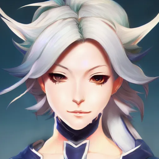 Prompt: portrait of mercy from overwatch, anime fantasy illustration by tomoyuki yamasaki, kyoto studio, madhouse, ufotable, trending on artstation