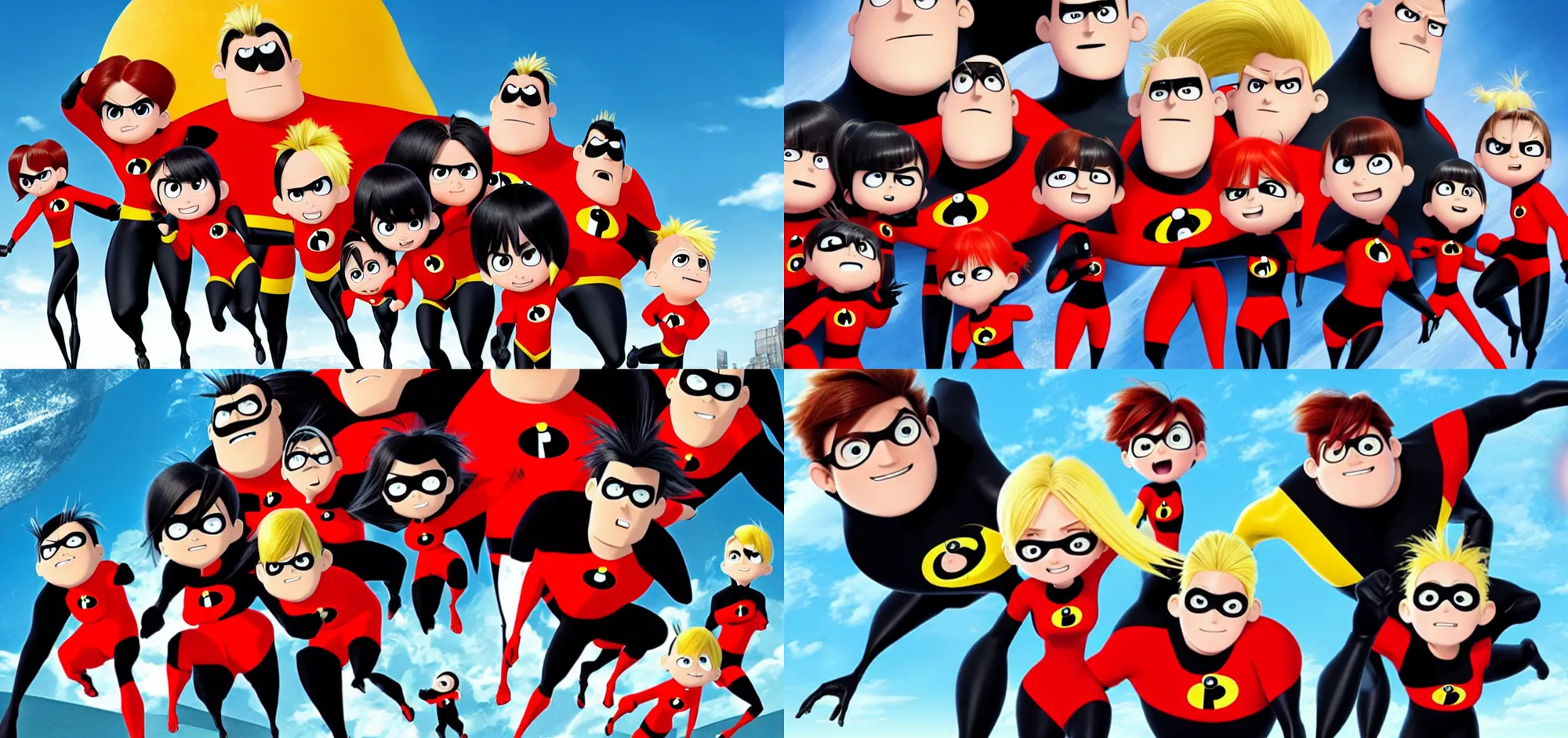 Prompt: Anime of the Incredibles