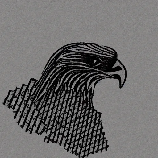 Image similar to an eagle wearing a keffiyeh