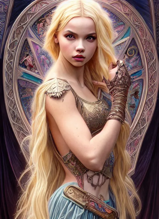 Image similar to ultra realistic illustration, a stunningly beautiful greek gothic goddess of chaos played by jordyn jones and dove cameron and margot robbie and taylor swift and megan fox and adriana lima, intricate, elegant, highly detailed, digital painting, artstation, concept art, smooth, sharp focus, illustration, art by artgerm and greg rutkowski and alphonse mucha