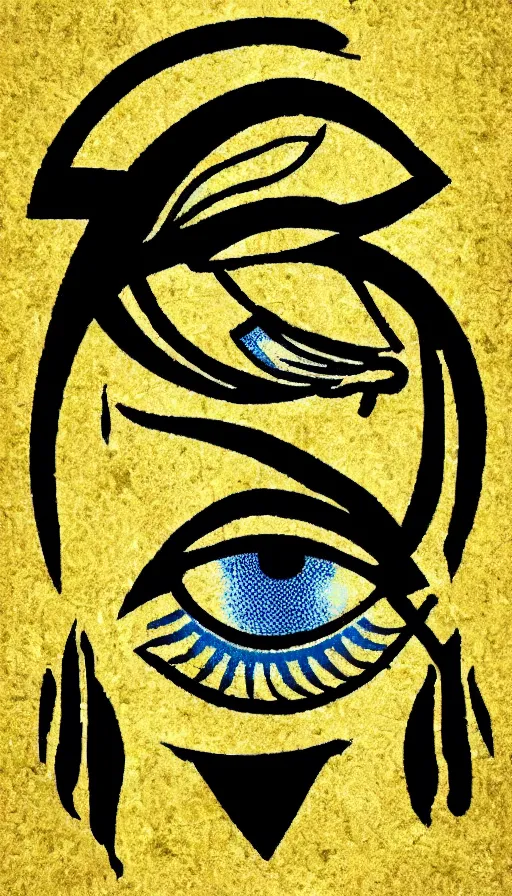 Image similar to logo marks eye of horus with features of the eye of the bad boy