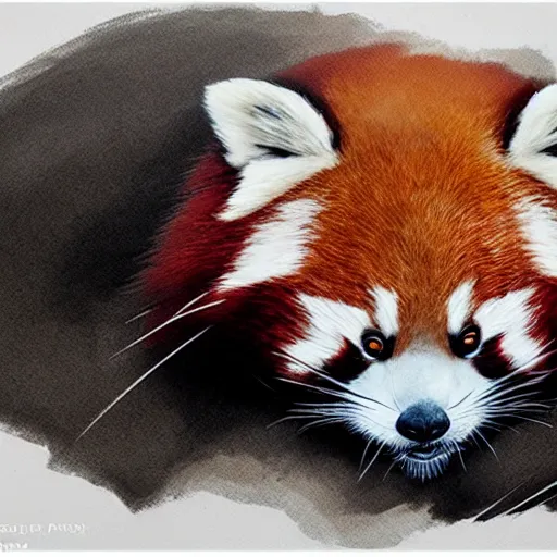 Pen with light - Red panda