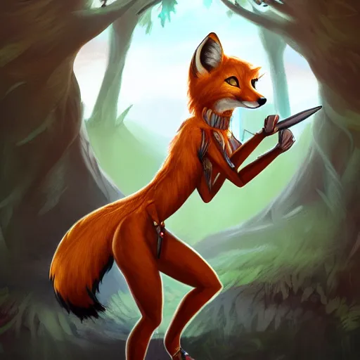 Prompt: award-winning extremely detailed FurAffinity fantasy art of a cute female warrior fox with a long tail, 4k, trending on FurAffinity