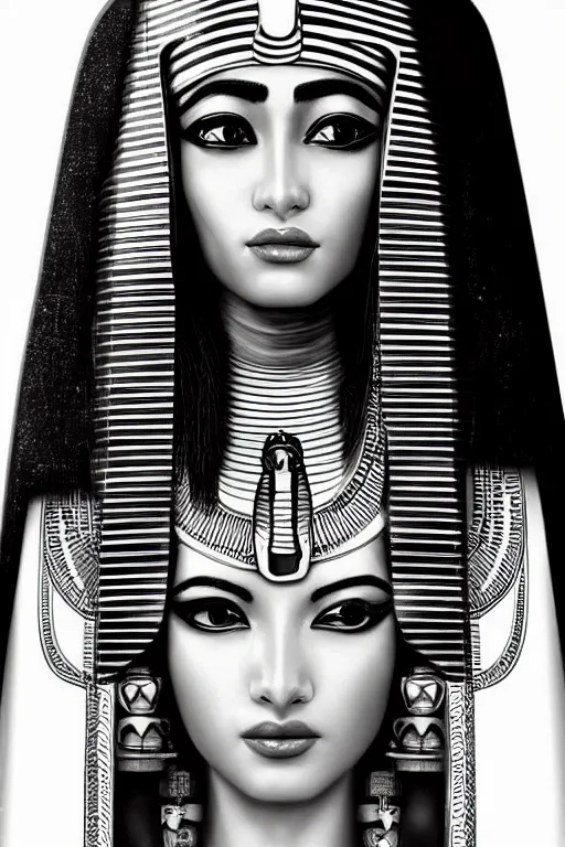 Prompt: a highly detailed beautiful portrait of a egyptian god with facial expression / emotion : sad in the style of artgerm.