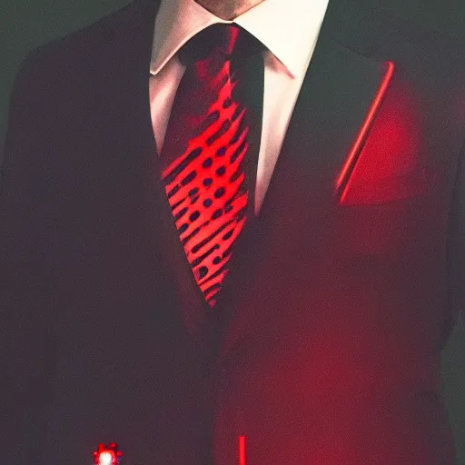 Prompt: darth vader but his entire suit is crimson red, high detail, 8 k