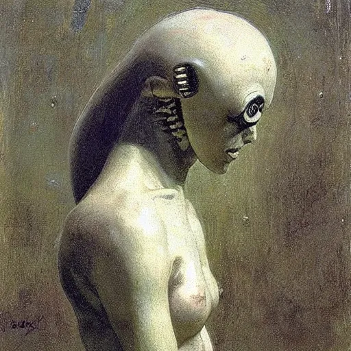 Image similar to alien by ilya repin