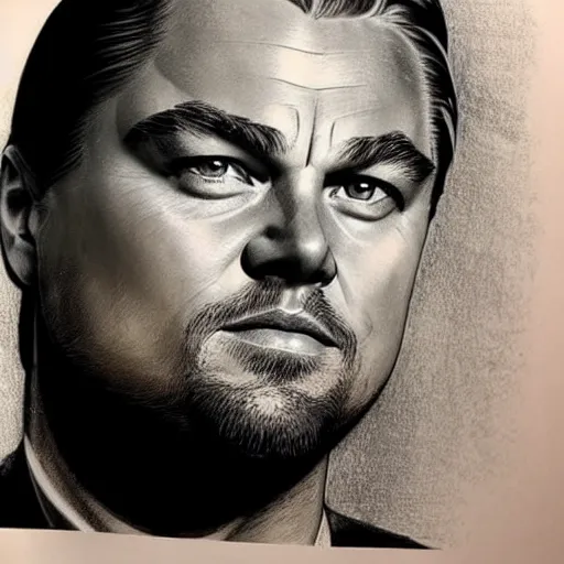 Image similar to “Leonardo DiCaprio, beautiful, highly detailed portrait, photorealistic, ultra detailed, Louise Bonnet”