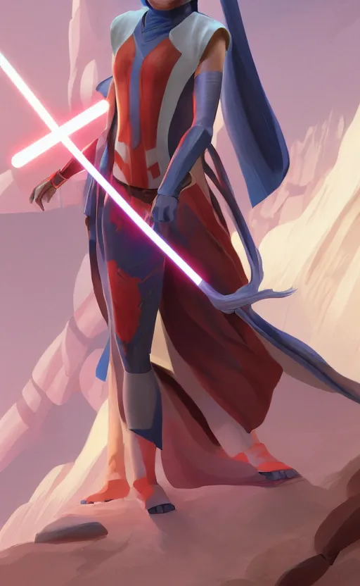 Prompt: ahsoka tano, highly detailed, digital painting, artstation, standing, full body, jedi robes, facing camera, concept art, smooth, sharp focus, illustration, art by artgerm and greg rutkowski, high definition digital art, dramatic lighting, in the style of ilya kuvshinov and Ross tran