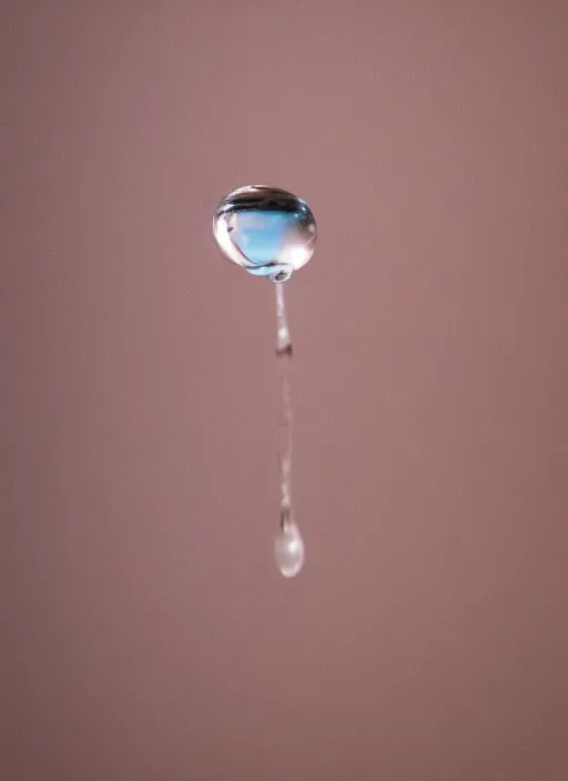 Image similar to portrait of a stunningly beautiful water drop, [ * ]