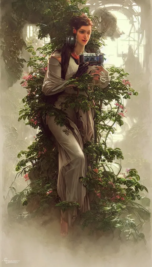 Image similar to hyper realistic time machine schematics, cyberpunk, design on white background, beautiful details, lush foliage, drawn by john singer sargent, tom bagshaw, norman rockwell, alphonso mucha, lolish, trending on artstation