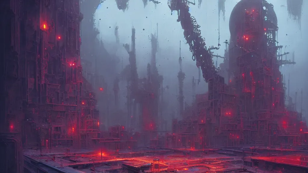 Image similar to a machine conjuring!!!!!!! a picture!!!!! from noise, by lance wilkinson, marc simonetti, greg rutkowski, and diego gisbert llorens, cinematic closeup!!, colorful, intricate, clean, hopeful, 8 k render, volumetric lighting