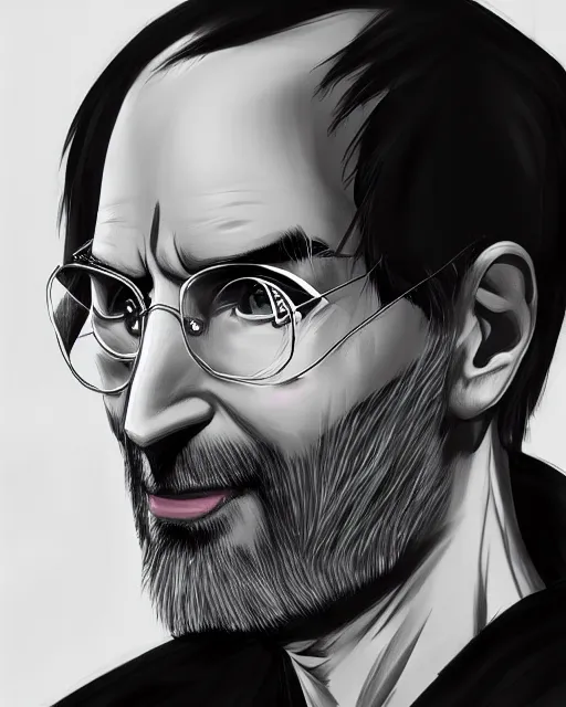 Image similar to steve jobs as kakashi, portrait, intricate, artstation