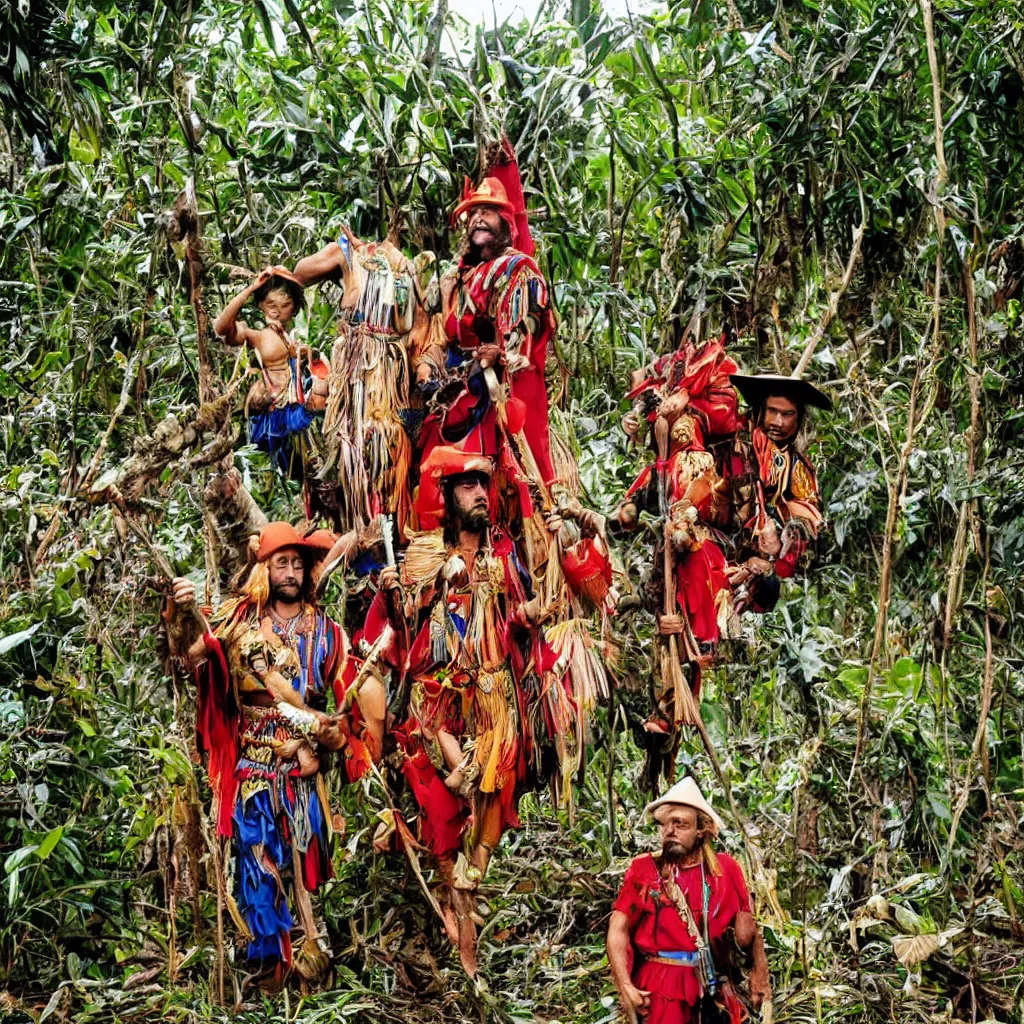 Image similar to conquistador in amazonia by martin parr