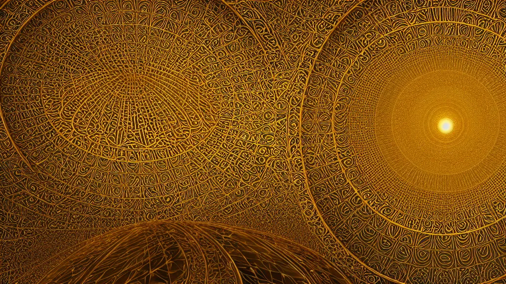 Prompt: golden mosque hyperspace palace, fractal intricacy, xf iq 4, f / 1. 4, iso 2 0 0, 1 / 1 6 0 s, 8 k, raw, featured in artstation, octane render, cinematic, elegant, intricate, 8 k