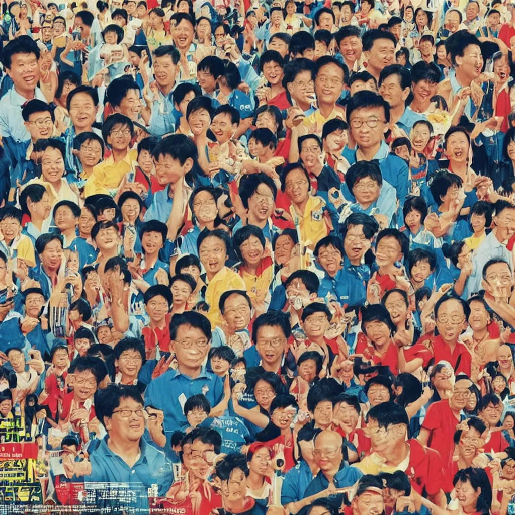 Prompt: a 1 9 9 0 s singaporean government camapign poster