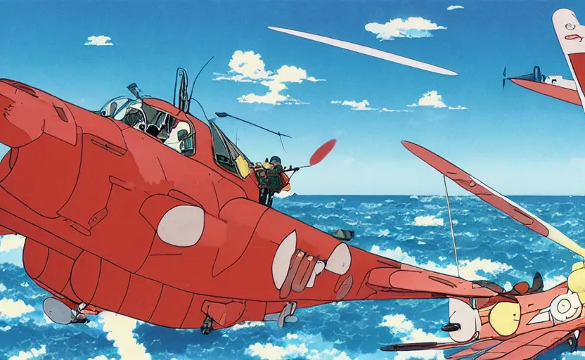 Image similar to Battle of Midway, Studio Ghibli, Porco Rosso