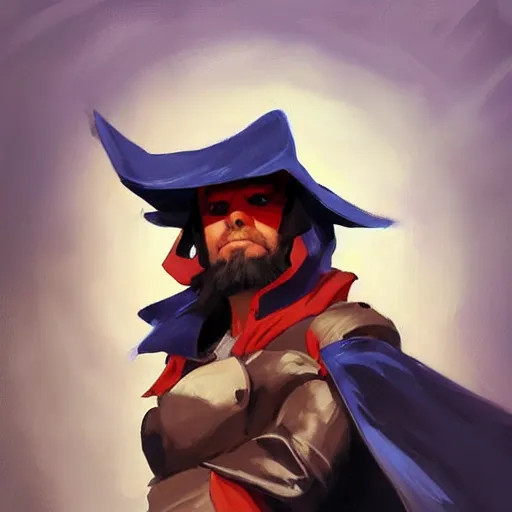 Image similar to greg manchess portrait painting of orko as overwatch character, medium shot, asymmetrical, profile picture, organic painting, sunny day, matte painting, bold shapes, hard edges, street art, trending on artstation, by huang guangjian and gil elvgren and sachin teng