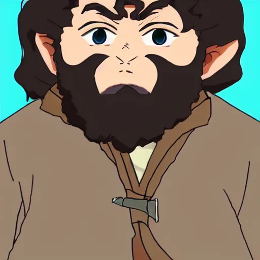 Image similar to hagrid, japanese anime style