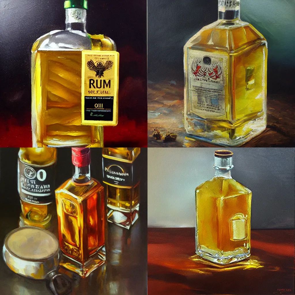 Prompt: rum, oil painting