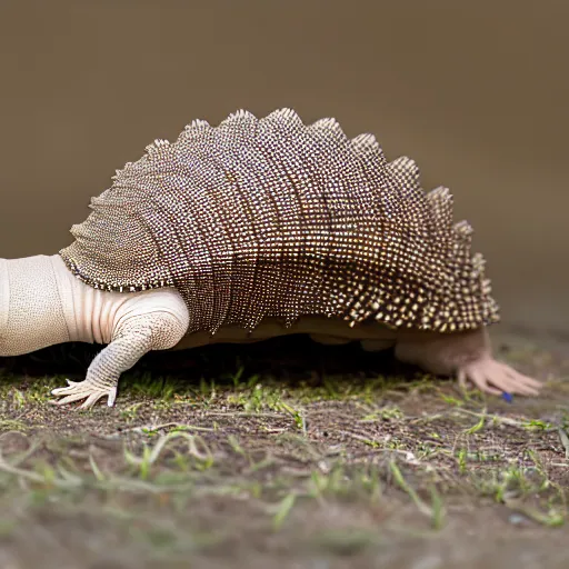 Image similar to a lizzard - armadillo - hybrid, animal photography