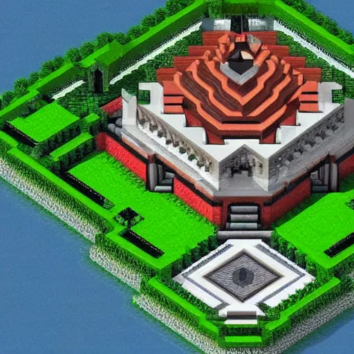 Image similar to malacanang in minecraft