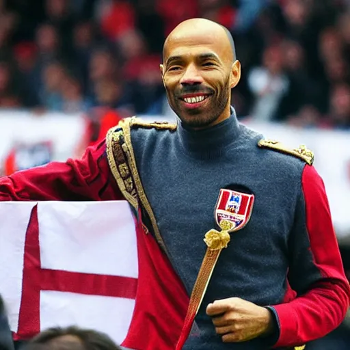 Image similar to Thierry Henry as the King of England