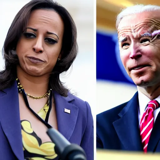 Prompt: kamala dominatrix over biden