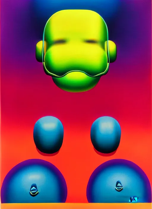 Image similar to inflated mecha by shusei nagaoka, kaws, david rudnick, airbrush on canvas, pastell colours, cell shaded, 8 k