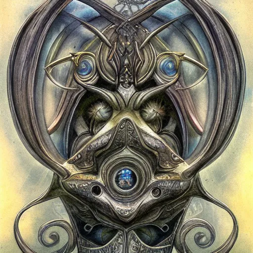 Image similar to detailed and sharp taurus artwork, mystic style, detailed, 8 k, detailed, symmetrical, by brian froud