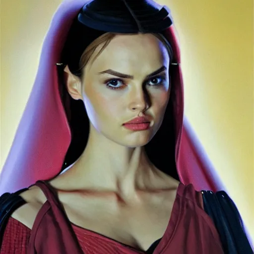 Prompt: ultrarealistic oilpainting of darth padme amidala