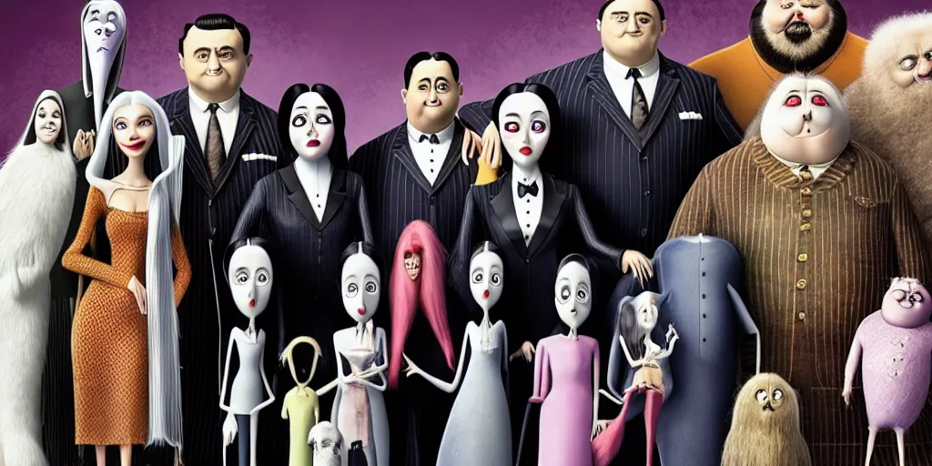 Image similar to the Addams family movie directed by Wes Anderson