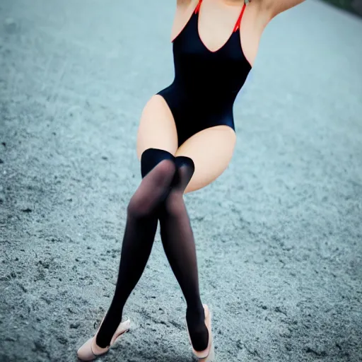 a woman wearing a leotard using an exercise ball, 90s