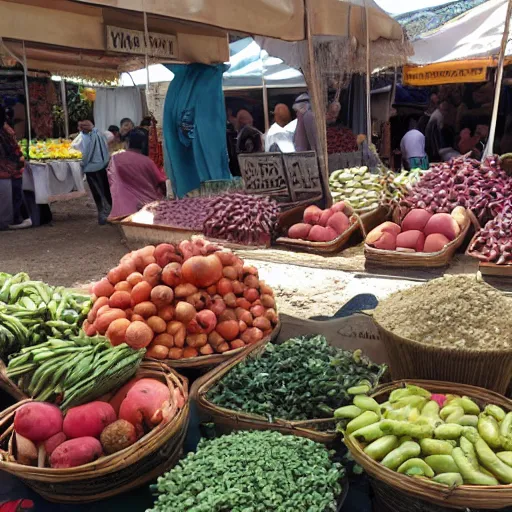 Prompt: ancient egypt farmers market